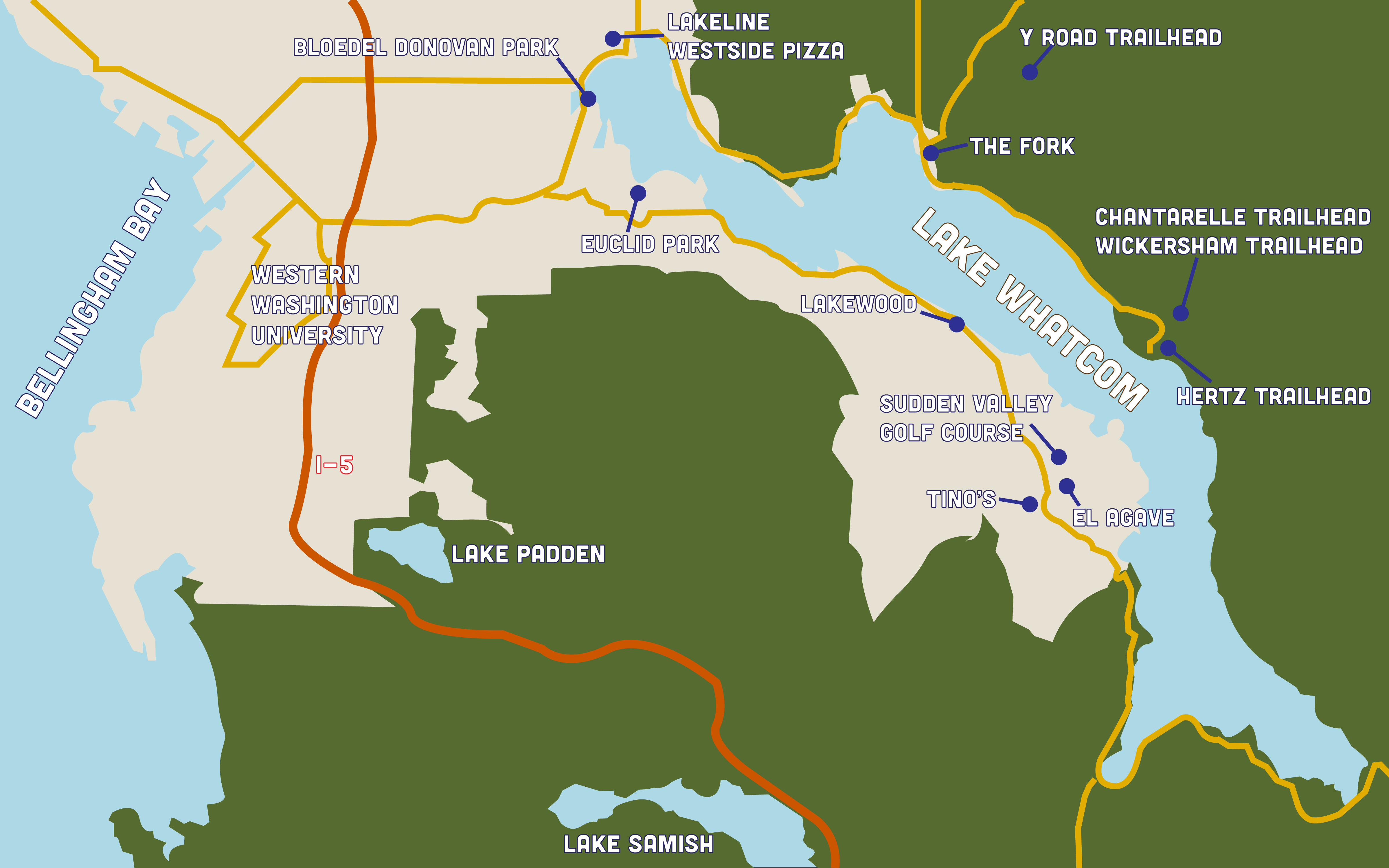 LAKE WHATCOM MAP